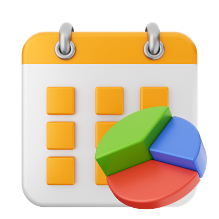 Calendário gráfico  3D Icon