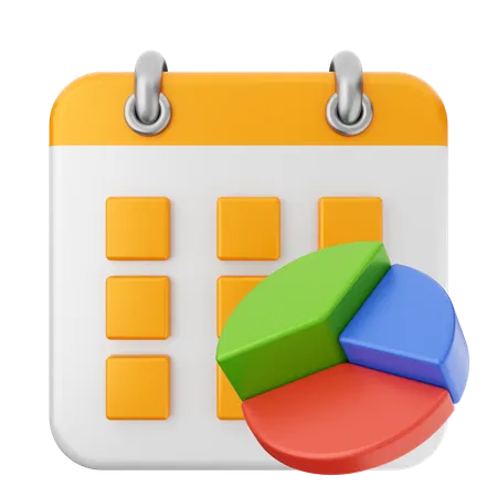 Calendário gráfico  3D Icon