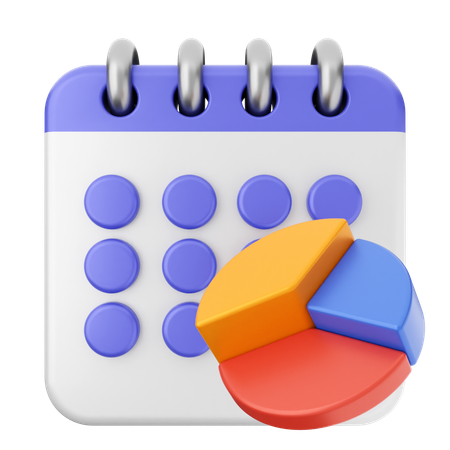 Calendário gráfico  3D Icon