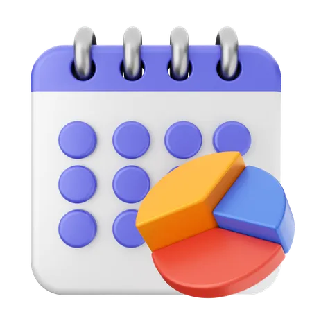 Calendário gráfico  3D Icon