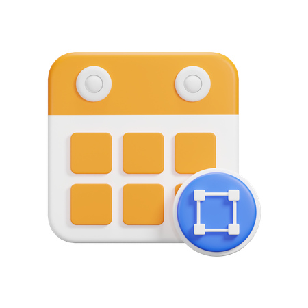 Calendário gráfico  3D Icon