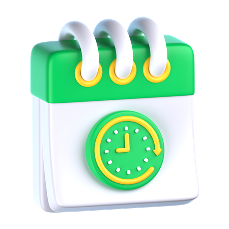 Horario del calendario  3D Icon