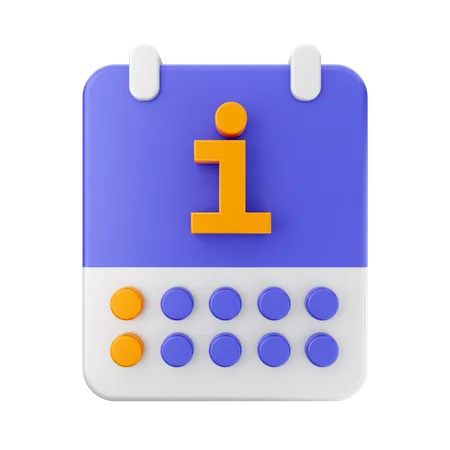 Información del calendario  3D Icon