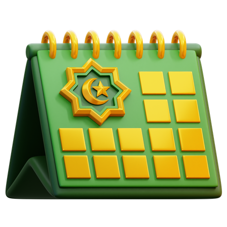 Calendario islámico del Ramadán  3D Icon