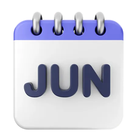 Calendario de junio  3D Icon