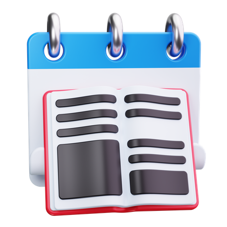 Libro calendario  3D Icon