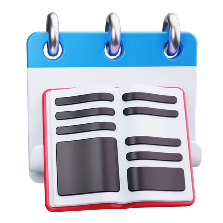 Libro calendario  3D Icon