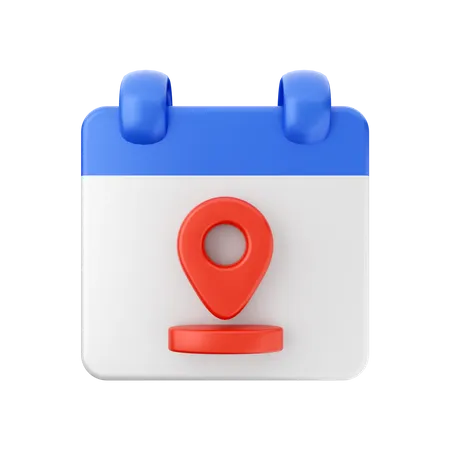 Calendário de localização  3D Icon