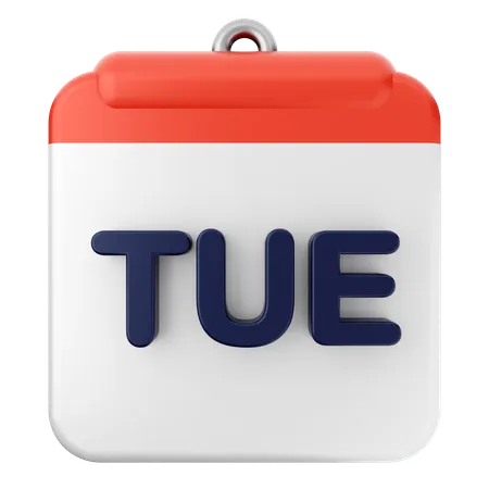 Calendario del martes  3D Icon