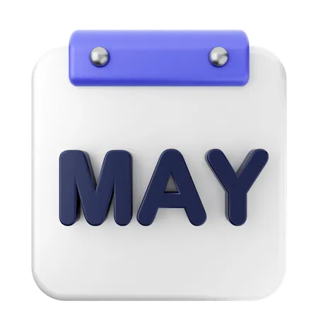 Calendario de mayo  3D Icon