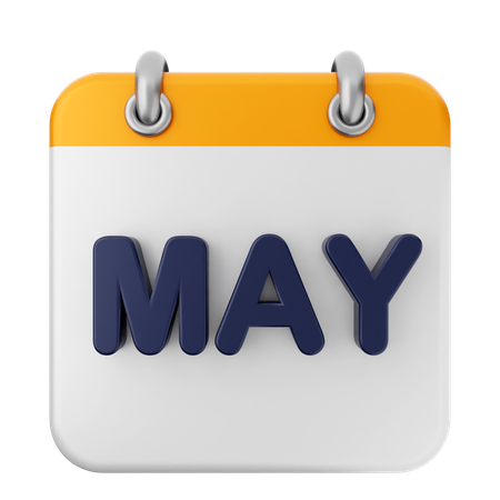 Calendario de mayo  3D Icon