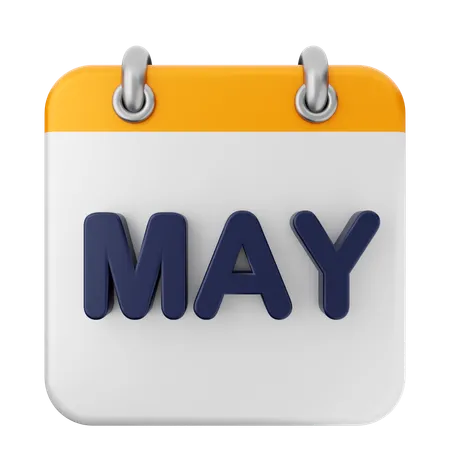 Calendario de mayo  3D Icon