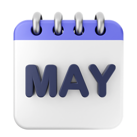 Calendario de mayo  3D Icon