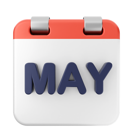 Calendario de mayo  3D Icon