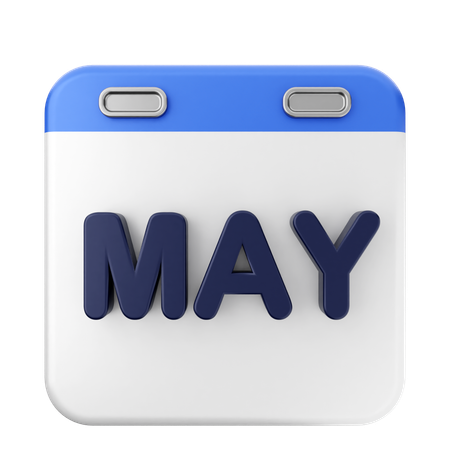 Calendario de mayo  3D Icon