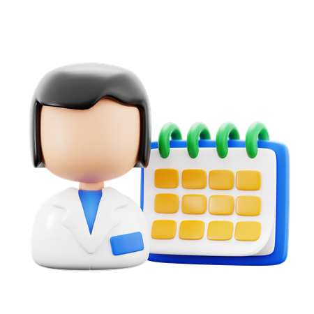 Calendario medico  3D Icon
