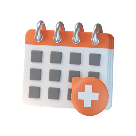 Calendario medico  3D Icon