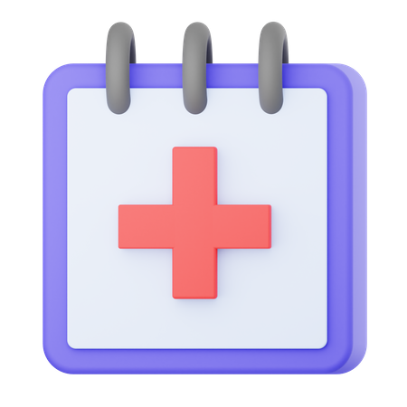 Calendario medico  3D Icon