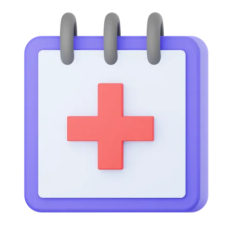 Calendario medico  3D Icon