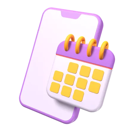 Calendário móvel  3D Icon