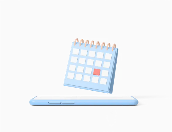Calendario móvil  3D Icon