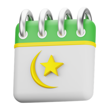 Calendário muçulmano  3D Icon