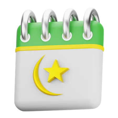 Calendário muçulmano  3D Icon