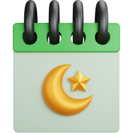 Calendario musulmán  3D Icon