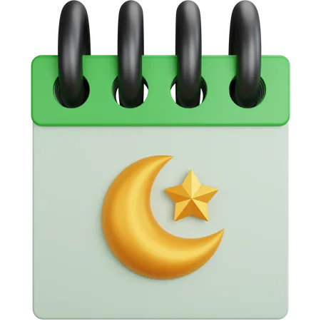 Calendario musulmán  3D Icon