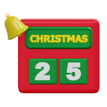 Calendario navideño  3D Icon