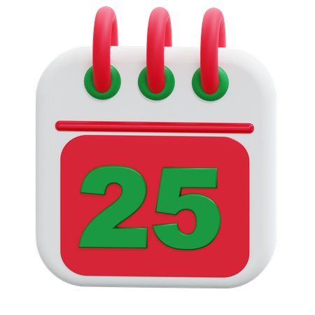Calendario navideño  3D Icon