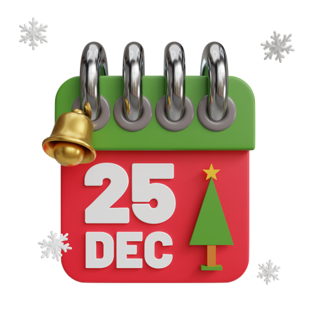 Calendario navideño  3D Icon