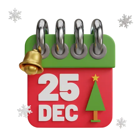 Calendario navideño  3D Icon