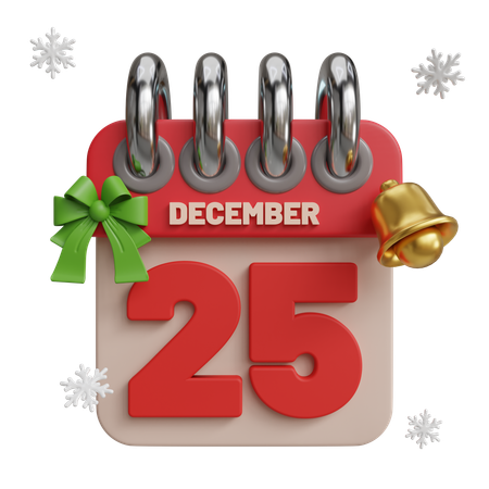 Calendario navideño  3D Icon