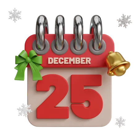 Calendario navideño  3D Icon