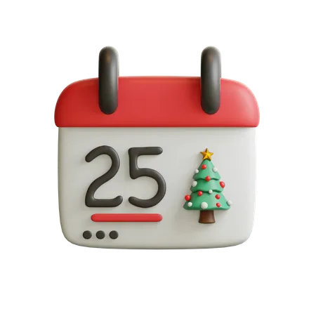 Calendario de Navidad  3D Illustration