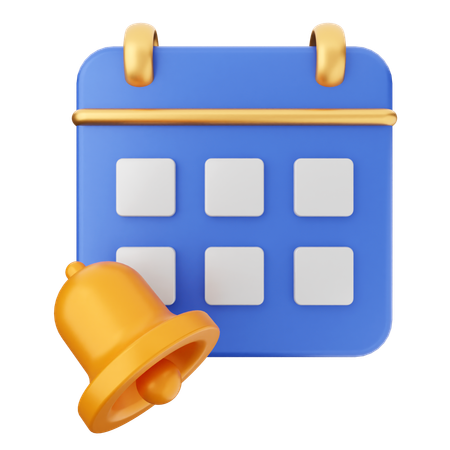 Sino de notificação do calendário  3D Icon