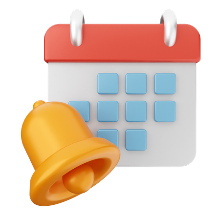 Sino de notificação do calendário  3D Icon