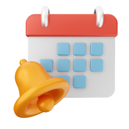 Sino de notificação do calendário  3D Icon