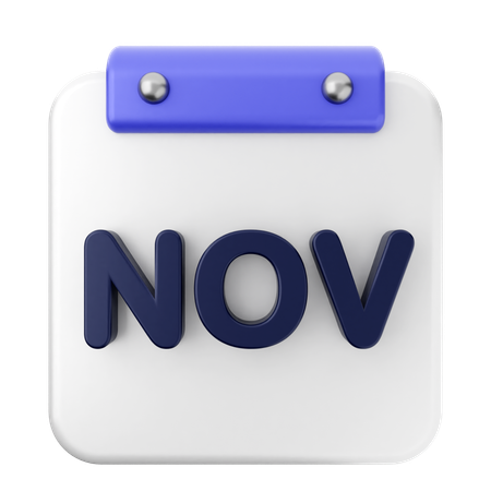 Calendario de noviembre  3D Icon