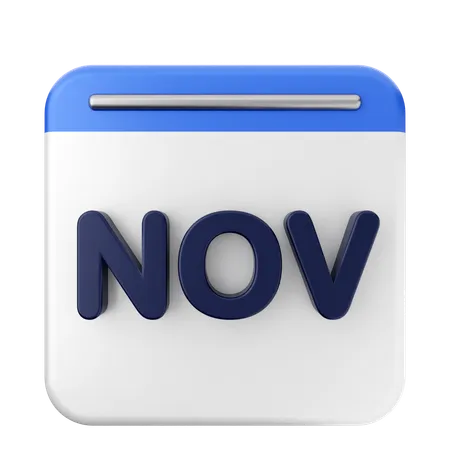 Calendario de noviembre  3D Icon