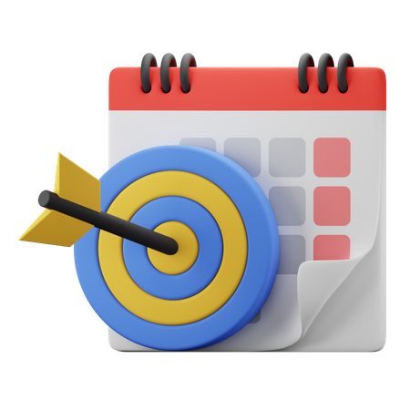 Objetivo del calendario  3D Icon