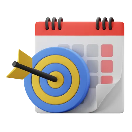 Objetivo del calendario  3D Icon