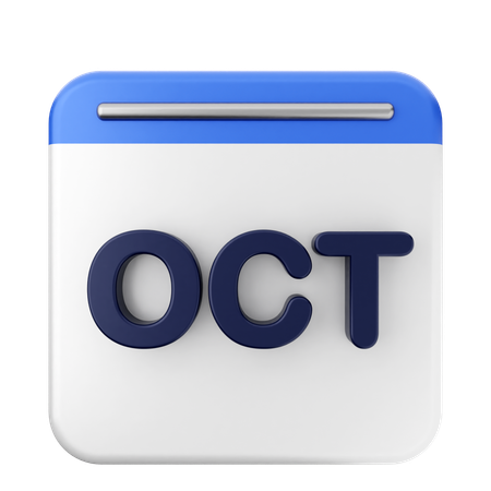 Calendario Octubre  3D Icon