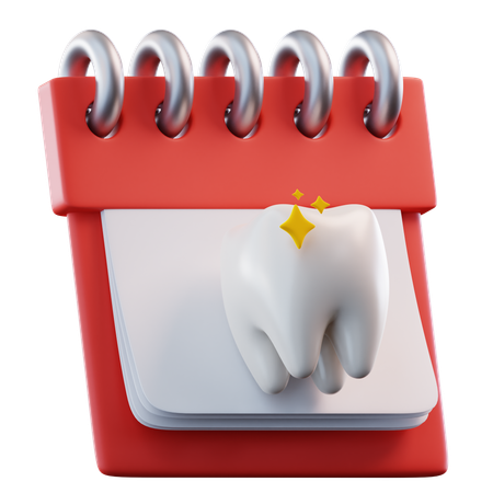 Calendário odontológico  3D Icon