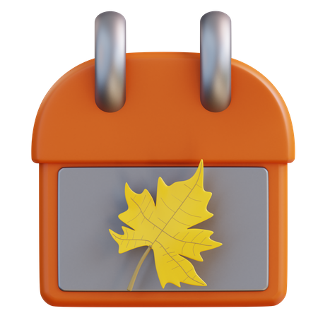 Calendario de otoño  3D Icon