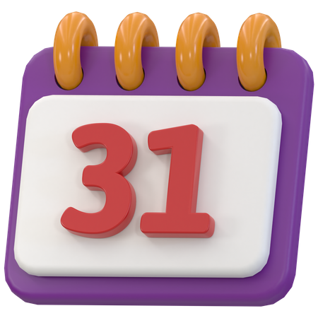 Calendário de outubro  3D Icon