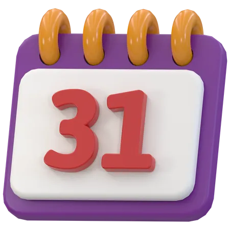 Calendário de outubro  3D Icon