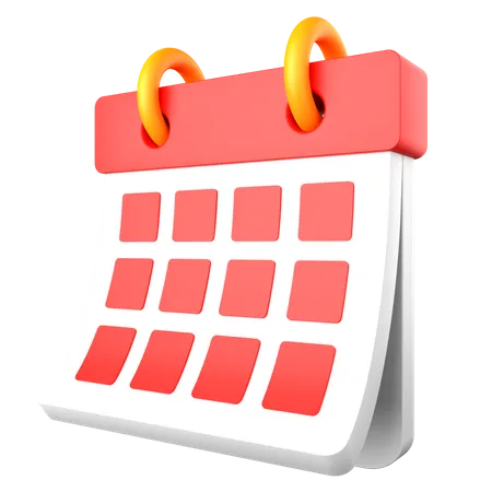 Calendario planificador  3D Icon