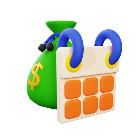 Cronograma presupuestario  3D Icon